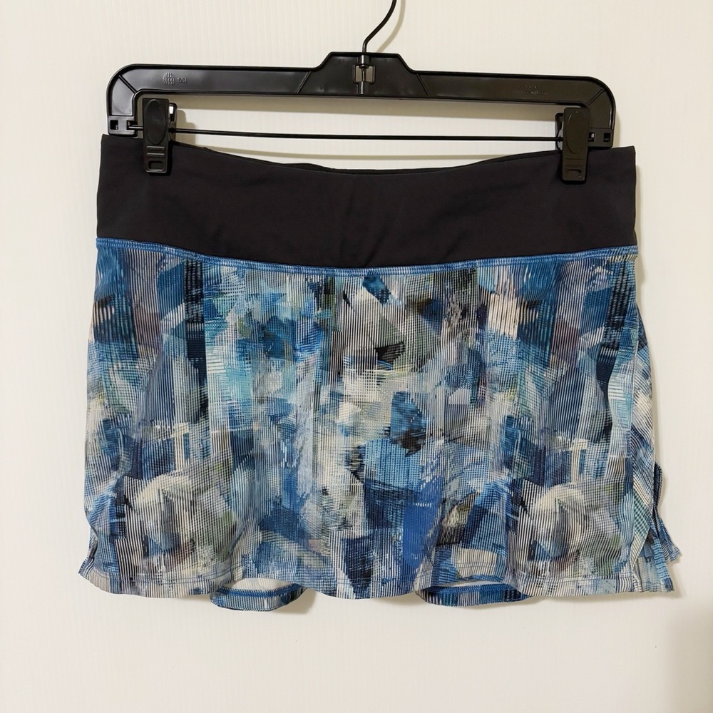 Lululemon Size 6 Play Off The Pleats Skirt Skort Sun Dazed Blue Workout Tennis